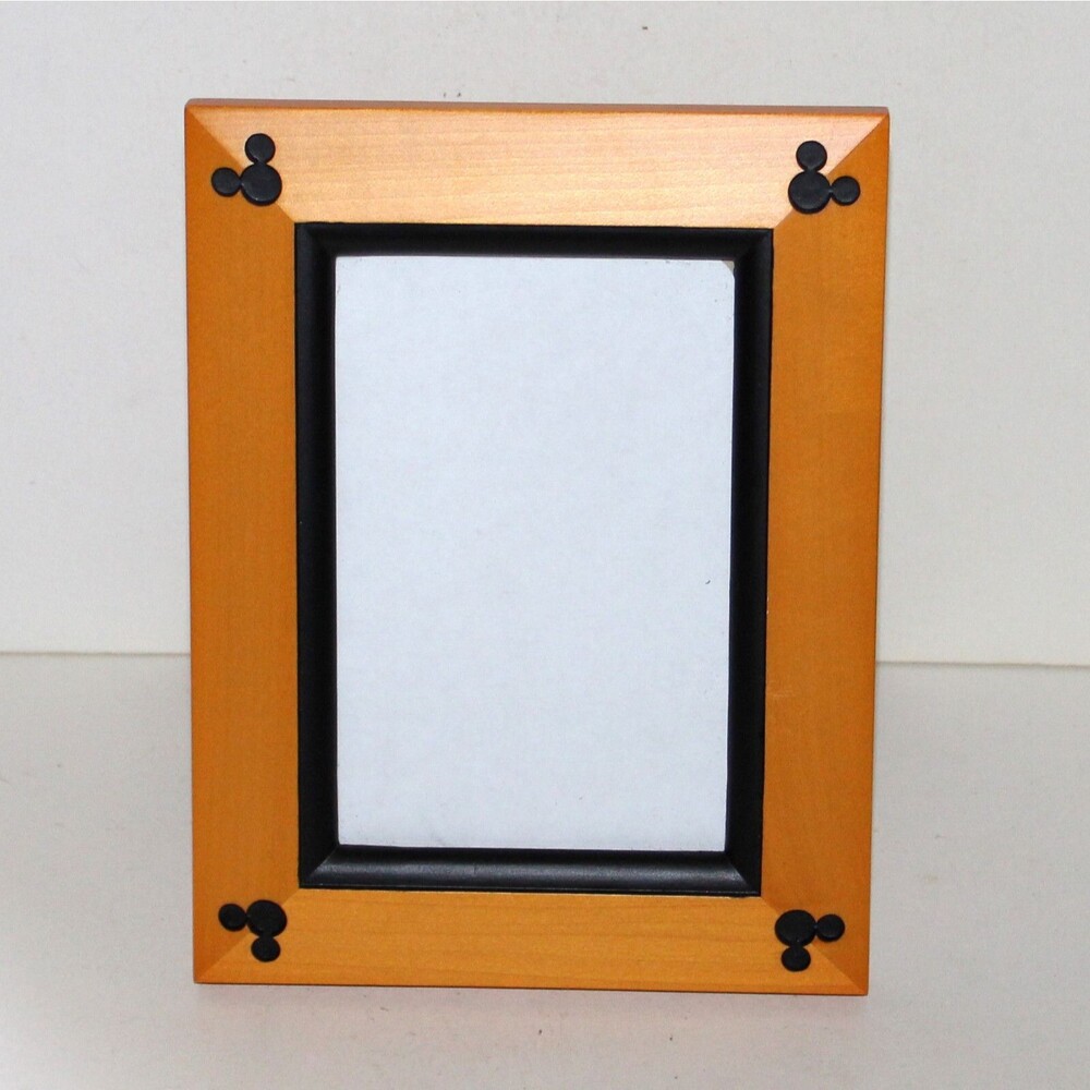 Disney Parks Mickey Mouse Beveled Cherry Wood Frame cut-out